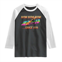 Nom Nom Nom Crayons Raglan Shirt Since 1775 Funny Military Joke Veterans - Wonder Print Shop