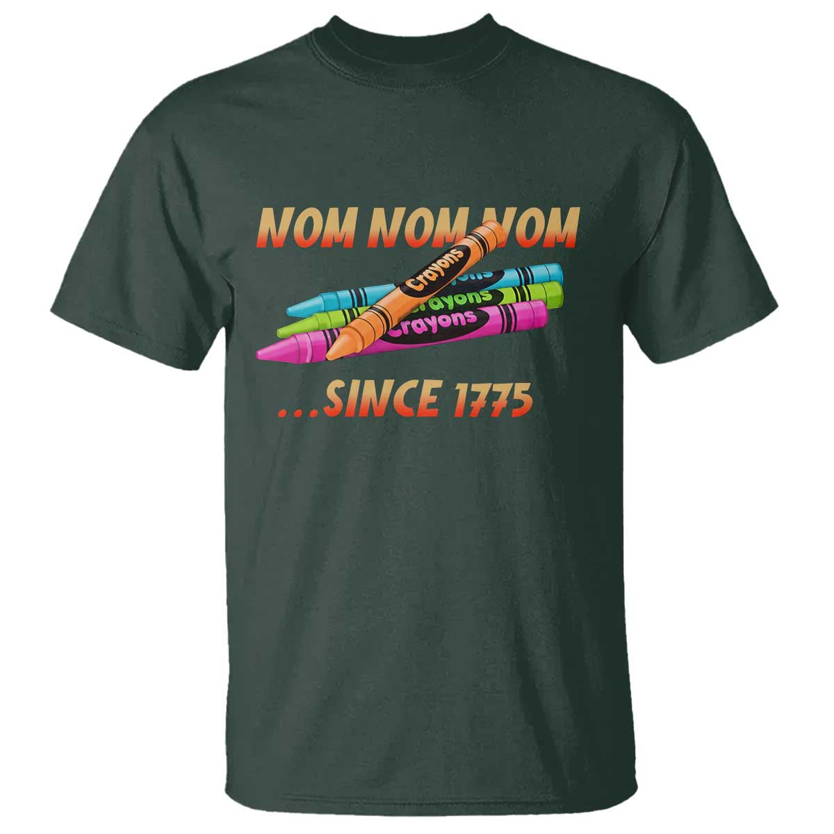 Nom Nom Nom Crayons T Shirt Since 1775 Funny Military Joke Veterans - Wonder Print Shop