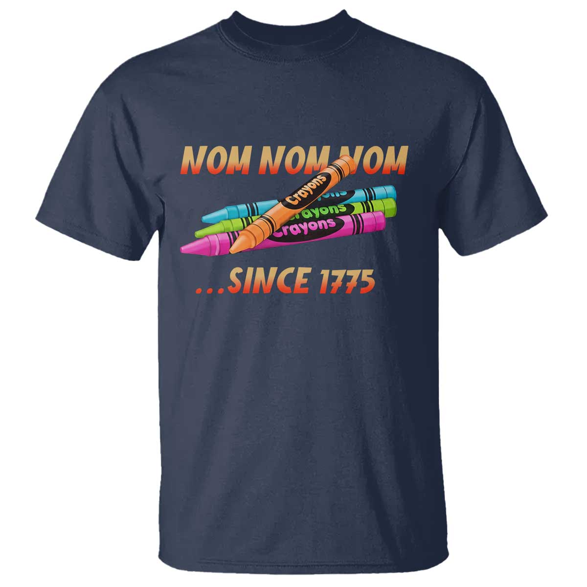 Nom Nom Nom Crayons T Shirt Since 1775 Funny Military Joke Veterans - Wonder Print Shop