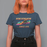 Nom Nom Nom Crayons T Shirt For Women Since 1775 Funny Military Joke Veterans - Wonder Print Shop
