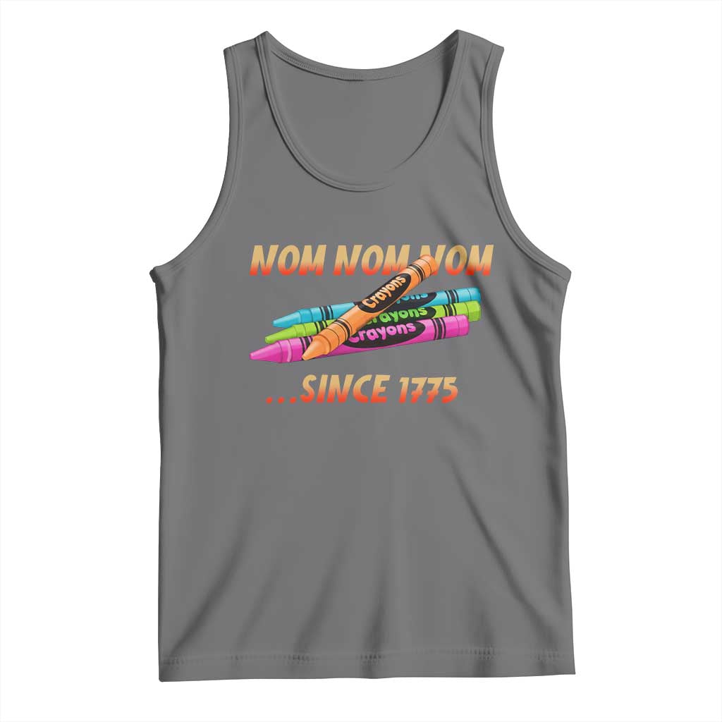 Nom Nom Nom Crayons Tank Top Since 1775 Funny Military Joke Veterans - Wonder Print Shop