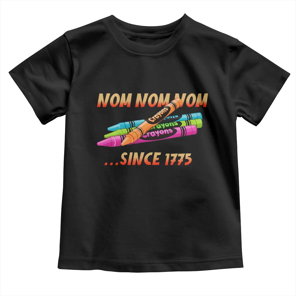 Nom Nom Nom Crayons Toddler T Shirt Since 1775 Funny Military Joke Veterans - Wonder Print Shop