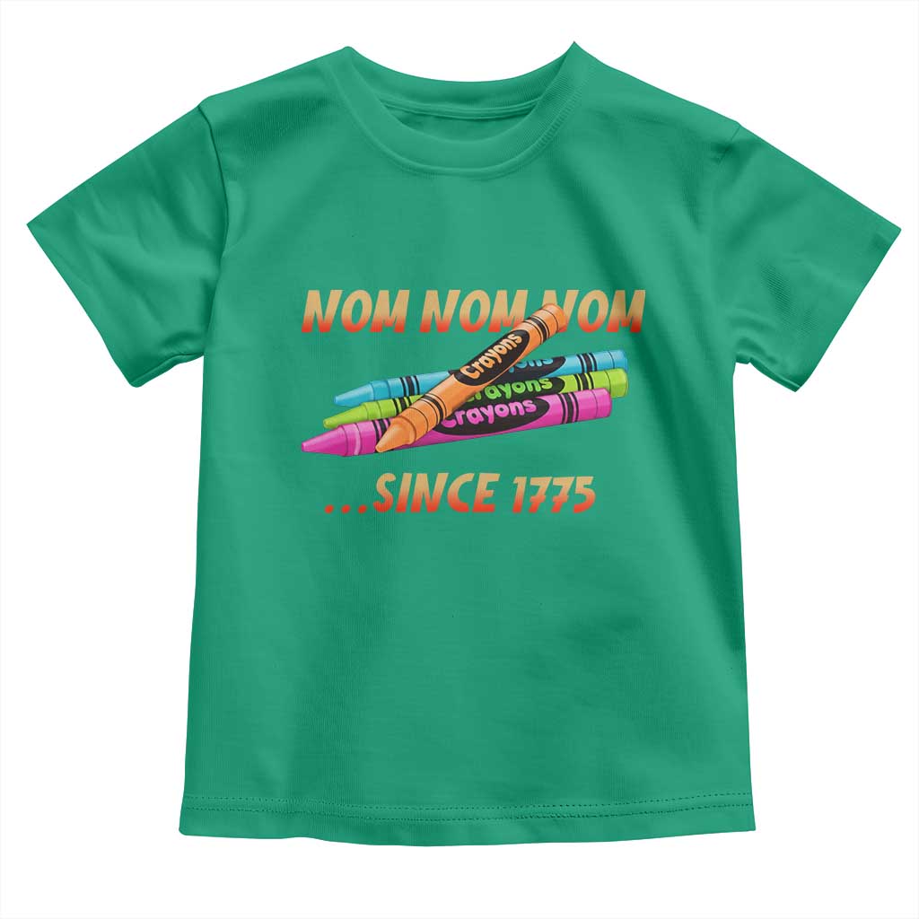Nom Nom Nom Crayons Toddler T Shirt Since 1775 Funny Military Joke Veterans - Wonder Print Shop