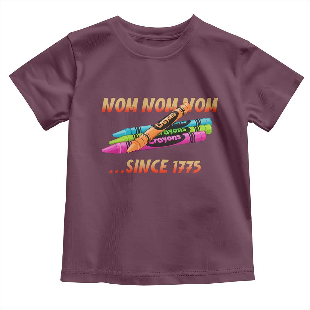 Nom Nom Nom Crayons Toddler T Shirt Since 1775 Funny Military Joke Veterans - Wonder Print Shop