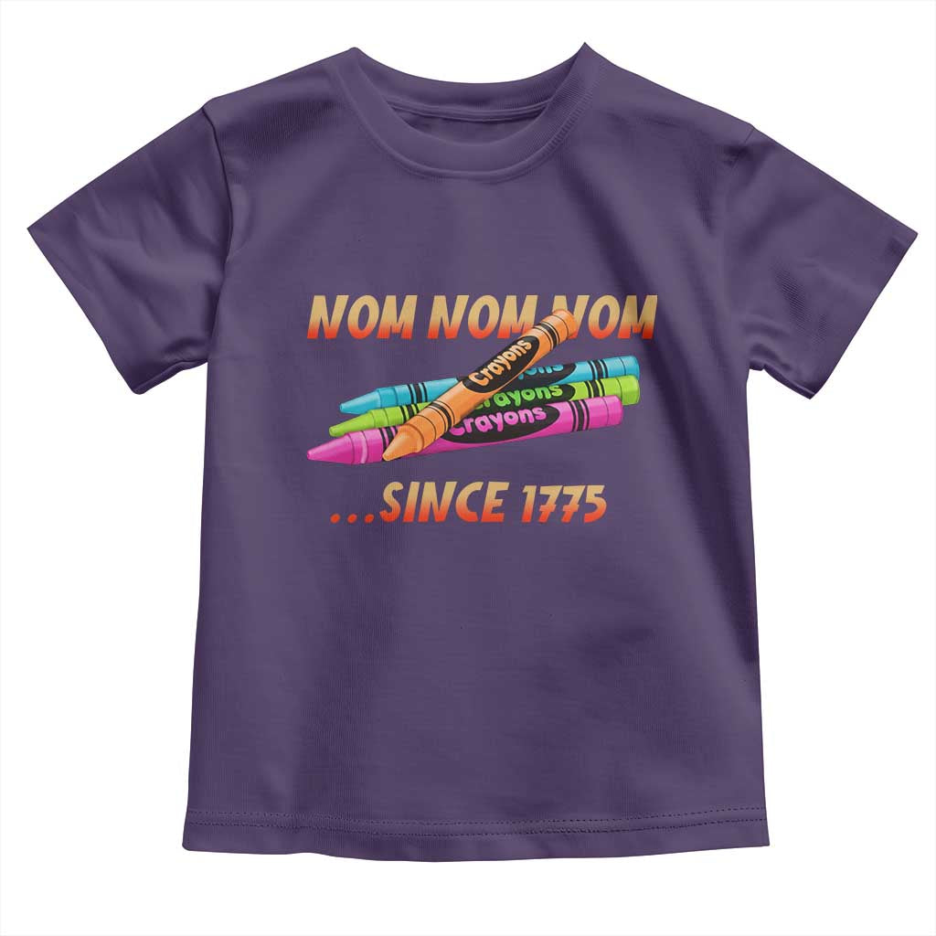 Nom Nom Nom Crayons Toddler T Shirt Since 1775 Funny Military Joke Veterans - Wonder Print Shop