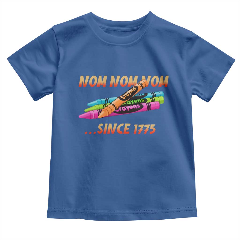 Nom Nom Nom Crayons Toddler T Shirt Since 1775 Funny Military Joke Veterans - Wonder Print Shop