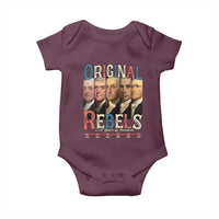 Original Rebels 250 Years of Freedom Baby Onesie Founding Fathers Patriotic 1776 to 2026 Semiquincentennial - Wonder Print Shop