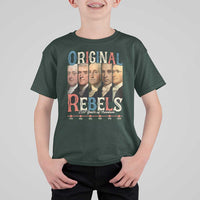 Original Rebels 250 Years of Freedom T Shirt For Kid Founding Fathers Patriotic 1776 to 2026 Semiquincentennial - Wonder Print Shop