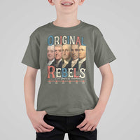 Original Rebels 250 Years of Freedom T Shirt For Kid Founding Fathers Patriotic 1776 to 2026 Semiquincentennial - Wonder Print Shop