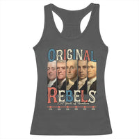 Original Rebels 250 Years of Freedom Racerback Tank Top Founding Fathers Patriotic 1776 to 2026 Semiquincentennial - Wonder Print Shop