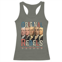Original Rebels 250 Years of Freedom Racerback Tank Top Founding Fathers Patriotic 1776 to 2026 Semiquincentennial - Wonder Print Shop
