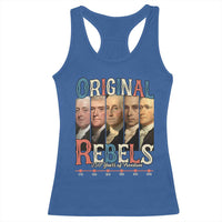 Original Rebels 250 Years of Freedom Racerback Tank Top Founding Fathers Patriotic 1776 to 2026 Semiquincentennial - Wonder Print Shop