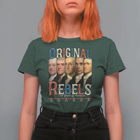 Original Rebels 250 Years of Freedom T Shirt For Women Founding Fathers Patriotic 1776 to 2026 Semiquincentennial - Wonder Print Shop