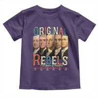 Original Rebels 250 Years of Freedom Toddler T Shirt Founding Fathers Patriotic 1776 to 2026 Semiquincentennial - Wonder Print Shop