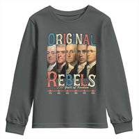 Original Rebels 250 Years of Freedom Youth Sweatshirt Founding Fathers Patriotic 1776 to 2026 Semiquincentennial - Wonder Print Shop