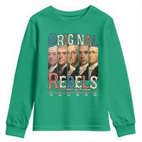 Original Rebels 250 Years of Freedom Youth Sweatshirt Founding Fathers Patriotic 1776 to 2026 Semiquincentennial - Wonder Print Shop