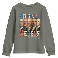 Original Rebels 250 Years of Freedom Youth Sweatshirt Founding Fathers Patriotic 1776 to 2026 Semiquincentennial - Wonder Print Shop