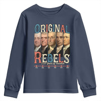 Original Rebels 250 Years of Freedom Youth Sweatshirt Founding Fathers Patriotic 1776 to 2026 Semiquincentennial - Wonder Print Shop