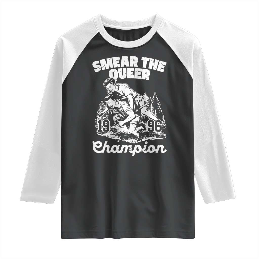 Sarcastic Smear The Qur Playround Game Raglan Shirt LGBTQ Queer Pride - Wonder Print Shop