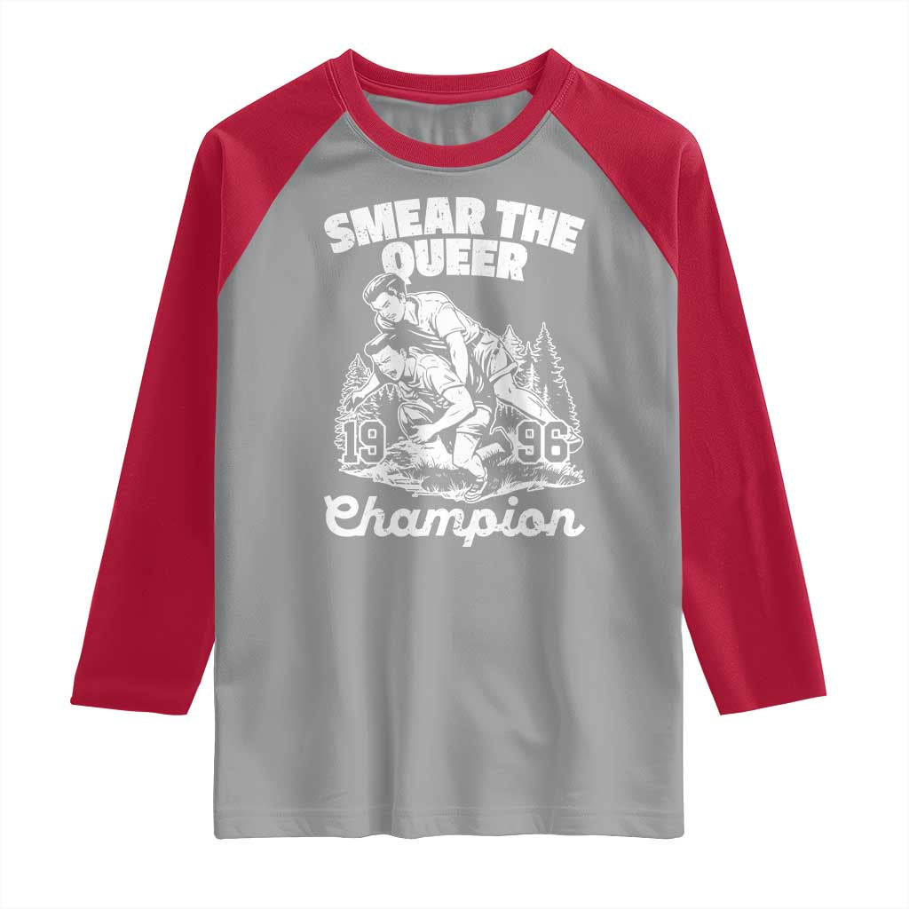 Sarcastic Smear The Qur Playround Game Raglan Shirt LGBTQ Queer Pride - Wonder Print Shop
