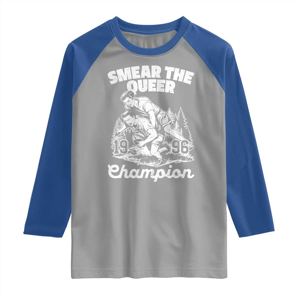 Sarcastic Smear The Qur Playround Game Raglan Shirt LGBTQ Queer Pride - Wonder Print Shop