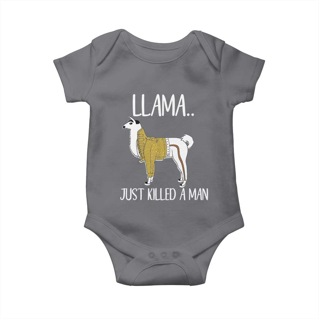 Funny Llama Just Killed a Man Baby Onesie Animal Pun Internet Meme - Wonder Print Shop