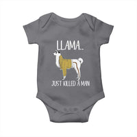 Funny Llama Just Killed a Man Baby Onesie Animal Pun Internet Meme - Wonder Print Shop
