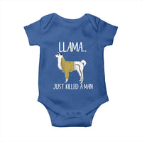 Funny Llama Just Killed a Man Baby Onesie Animal Pun Internet Meme - Wonder Print Shop