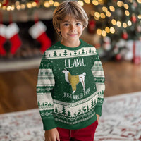 Funny Llama Just Killed a Man Ugly Christmas Sweater Animal Pun Internet Meme - Wonder Print Shop