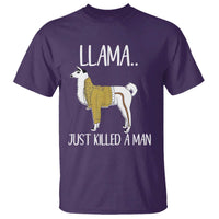 Funny Llama Just Killed a Man T Shirt Animal Pun Internet Meme - Wonder Print Shop