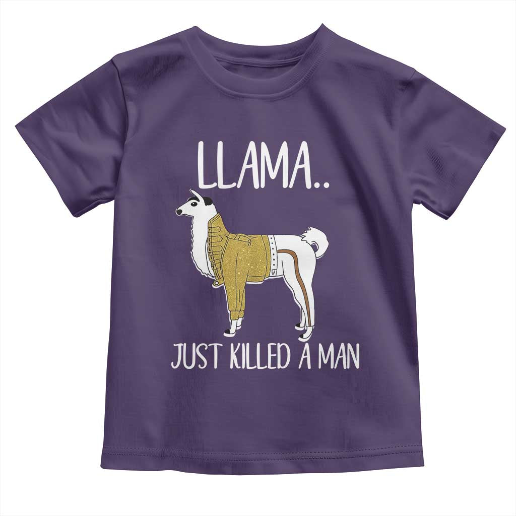 Funny Llama Just Killed a Man Toddler T Shirt Animal Pun Internet Meme - Wonder Print Shop