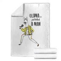 Funny Llama Just Killed a Man Throw Blanket Singing Animal Pun Internet Meme - Wonder Print Shop
