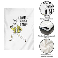 Funny Llama Just Killed a Man Garden Flag Singing Animal Pun Internet Meme - Wonder Print Shop