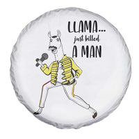 Funny Llama Just Killed a Man Spare Tire Cover Singing Animal Pun Internet Meme - Wonder Print Shop