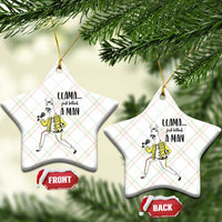 Funny Llama Just Killed a Man Ceramic Ornament Singing Animal Pun Internet Meme - Wonder Print Shop