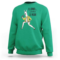 Funny Llama Just Killed a Man Sweatshirt Singing Animal Pun Internet Meme - Wonder Print Shop