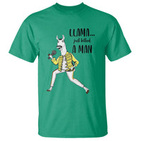 Funny Llama Just Killed a Man T Shirt Singing Animal Pun Internet Meme - Wonder Print Shop