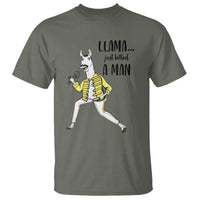 Funny Llama Just Killed a Man T Shirt Singing Animal Pun Internet Meme - Wonder Print Shop