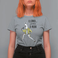 Funny Llama Just Killed a Man T Shirt For Women Singing Animal Pun Internet Meme - Wonder Print Shop