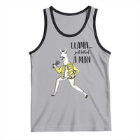 Funny Llama Just Killed a Man Tank Top Singing Animal Pun Internet Meme - Wonder Print Shop