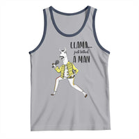 Funny Llama Just Killed a Man Tank Top Singing Animal Pun Internet Meme - Wonder Print Shop