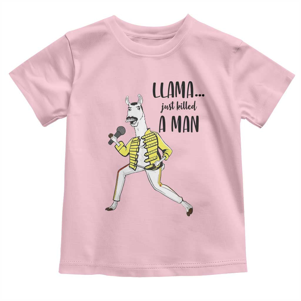 Funny Llama Just Killed a Man Toddler T Shirt Singing Animal Pun Internet Meme - Wonder Print Shop