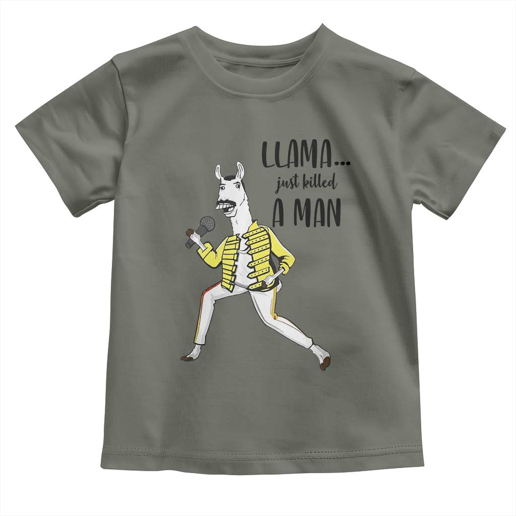 Funny Llama Just Killed a Man Toddler T Shirt Singing Animal Pun Internet Meme - Wonder Print Shop