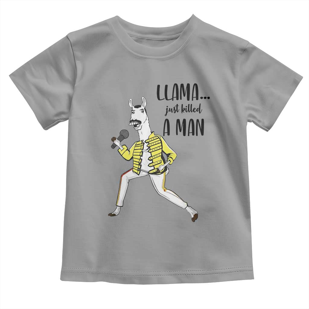 Funny Llama Just Killed a Man Toddler T Shirt Singing Animal Pun Internet Meme - Wonder Print Shop