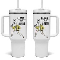 Funny Llama Just Killed a Man Tumbler With Handle Singing Animal Pun Internet Meme - Wonder Print Shop
