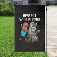 Respect Your Elders Retro Gaming Meme Garden Flag Funny Gamer Controller 80s - Wonder Print Shop