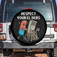 Respect Your Elders Retro Gaming Meme Spare Tire Cover Funny Gamer Controller 80s - Wonder Print Shop