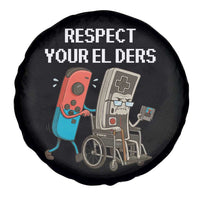 Respect Your Elders Retro Gaming Meme Spare Tire Cover Funny Gamer Controller 80s - Wonder Print Shop