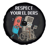 Respect Your Elders Retro Gaming Meme Spare Tire Cover Funny Gamer Controller 80s - Wonder Print Shop