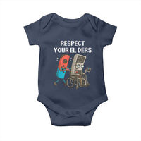 Respect Your Elders Retro Gaming Meme Baby Onesie Funny Gamer Controller 80s - Wonder Print Shop